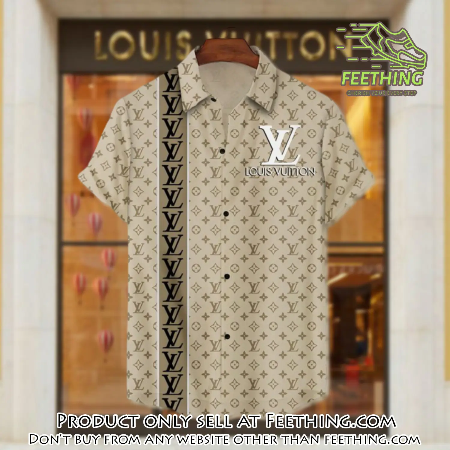 Lv louis vuitton luxury hawaiian shirt & short set lhs1191 ft3825923